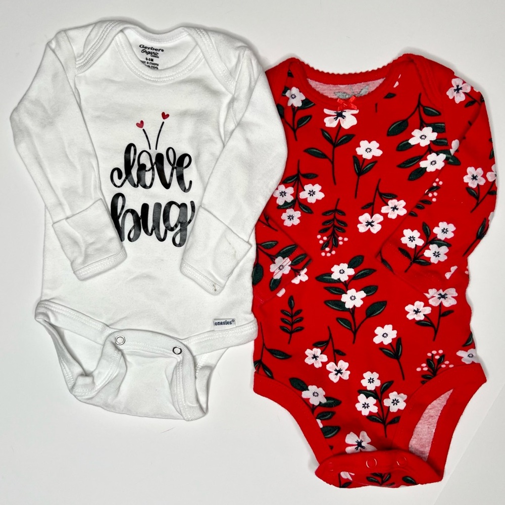 Baby Girl Long Sleeve Bodysuit Onesie Bundle!